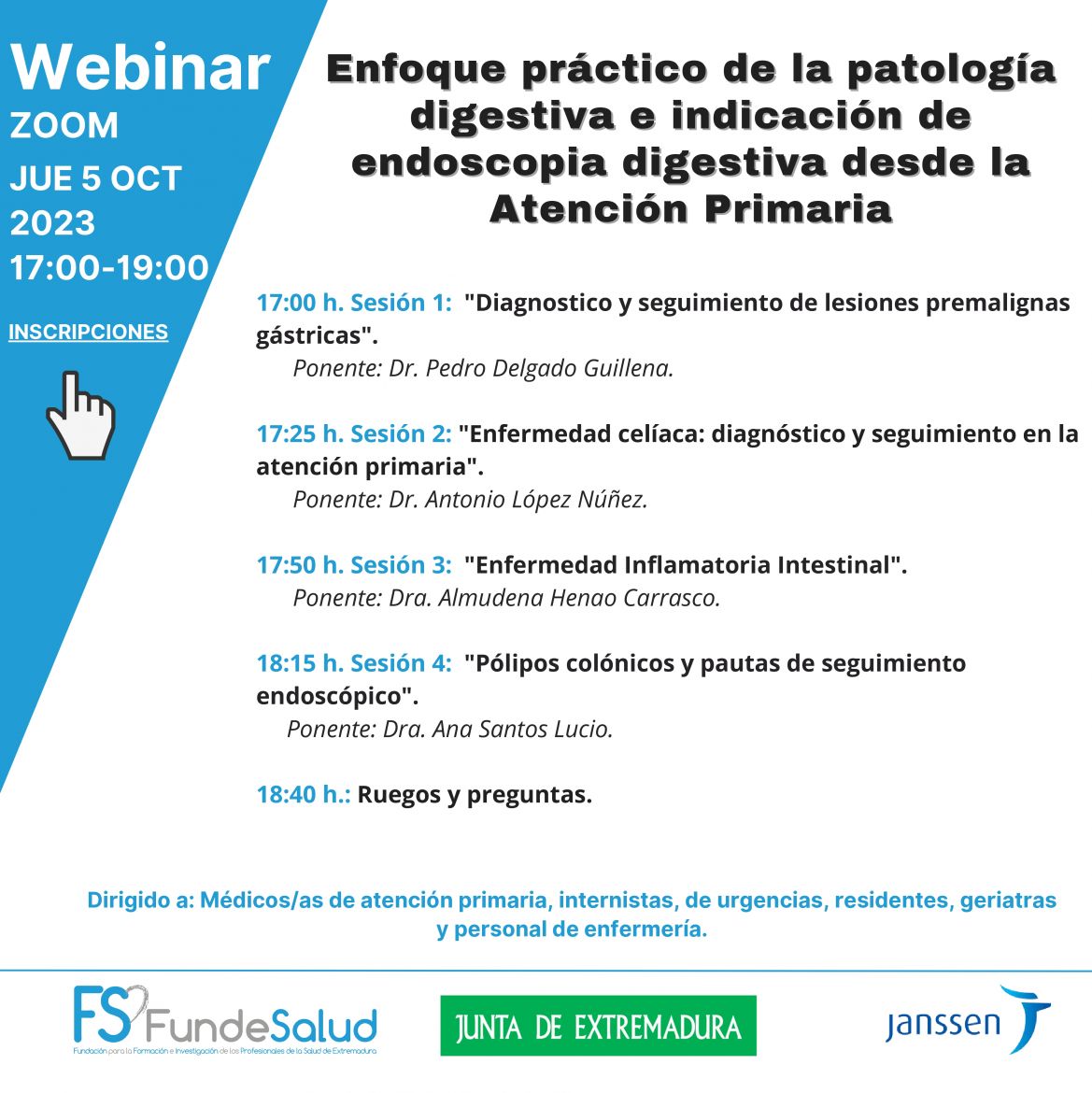 ENFOQUE PRÁCTICO DE LA PATOLOGÍA DIGESTIVA E INDICACIÓN DE ENDOSCOPIA DIGESTIVA DESDE LA ATENCIÓN PRIMARIA II