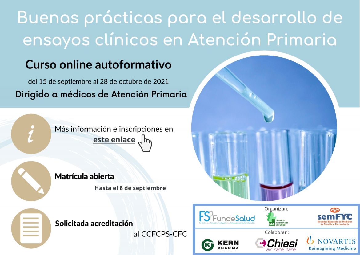 Curso online sobre Buenas prácticas para el desarrollo de ensayos clínicos en Atención Primaria