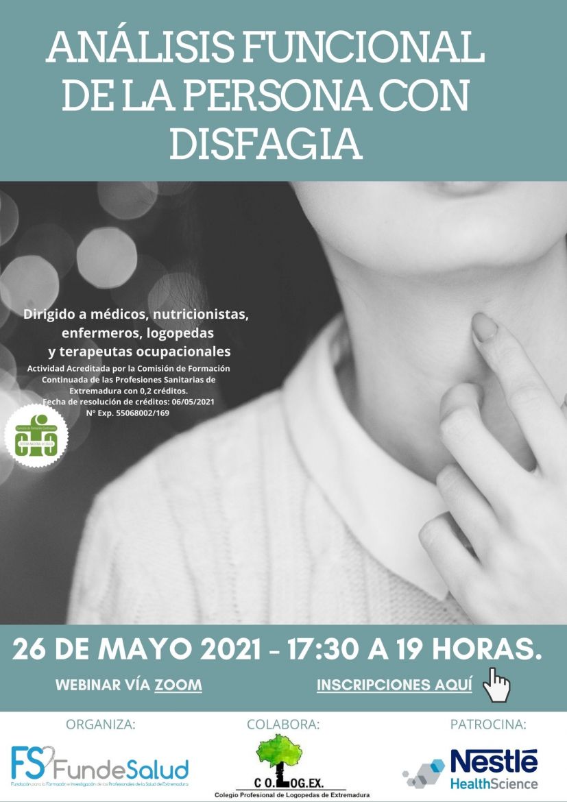 Disponible el vídeo del Webinar Análisis funcional de la persona con disfagia