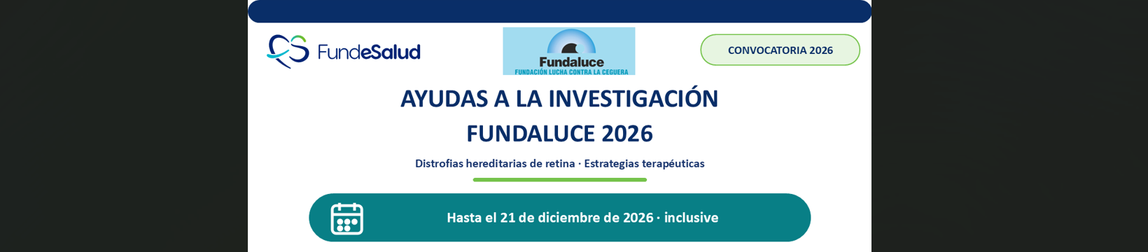FUNDALUCE convoca sus Ayudas a la Investigación 2026 sobre distrofias hereditarias de retina